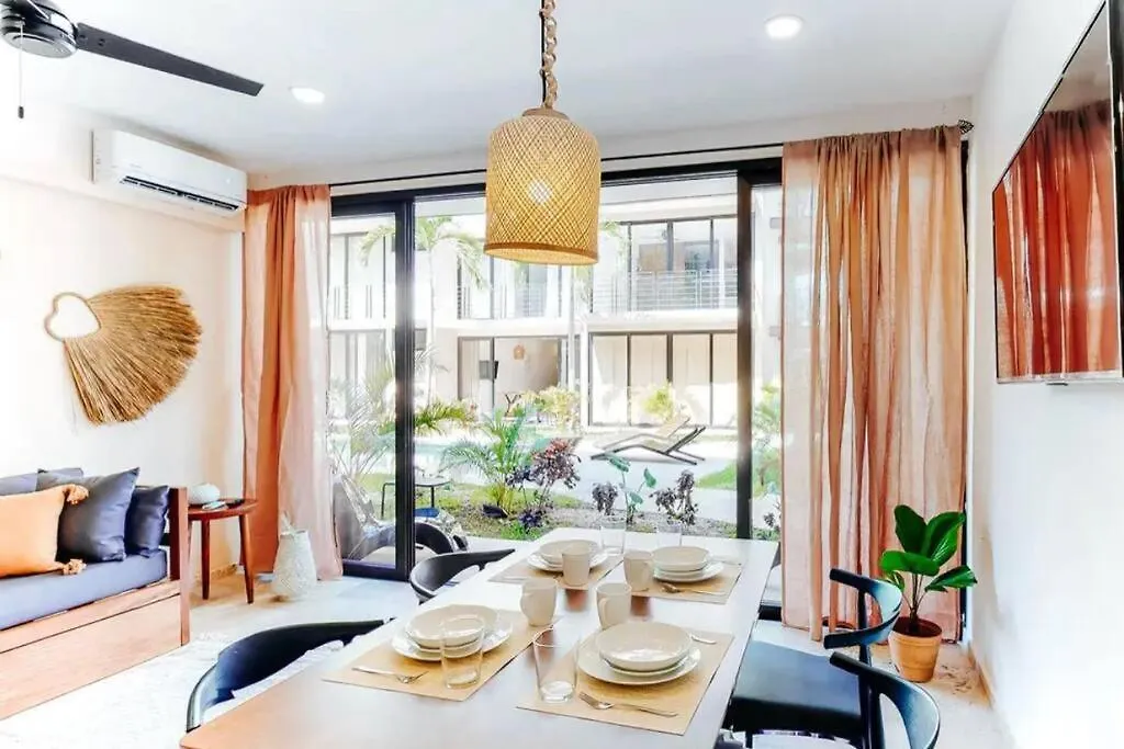 툴룸 105 Amena Charming 1Br 5 Min To The Beach 20Mb Wifi 아파트 멕시코